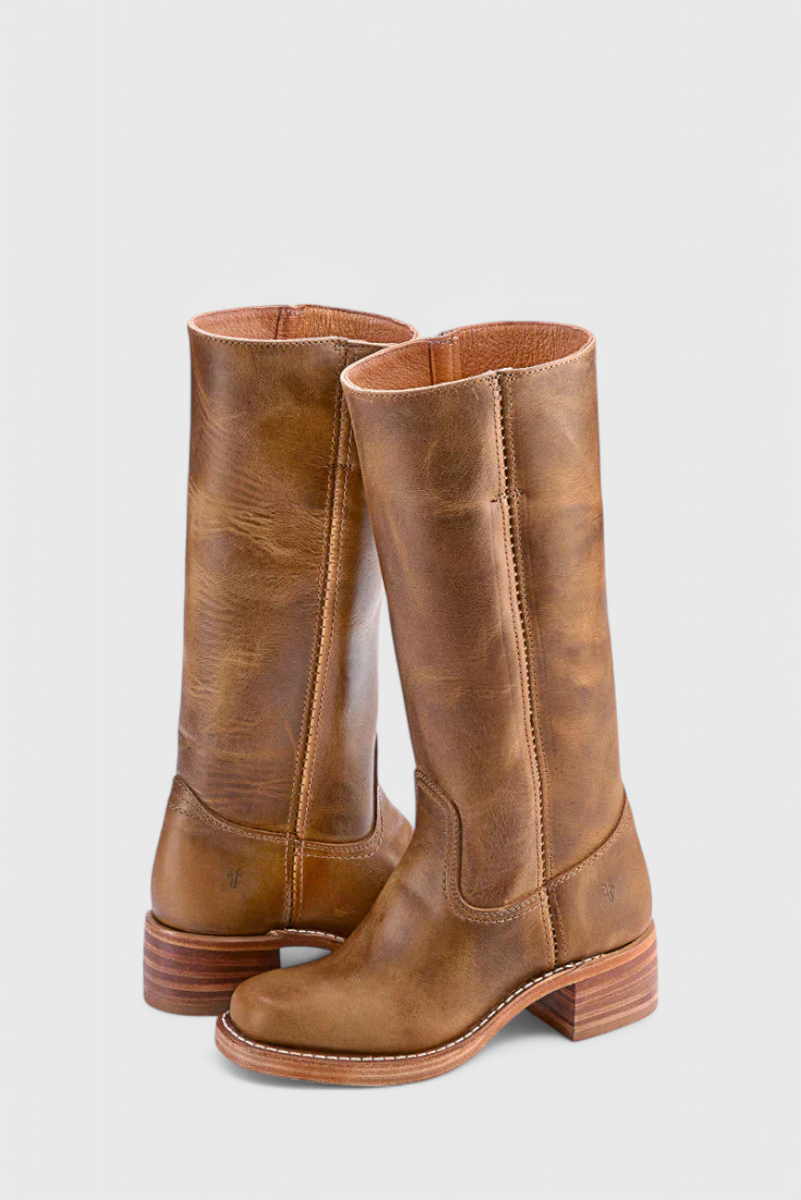 Damenstiefel Stylisch mit Blockabsatz und Plattform