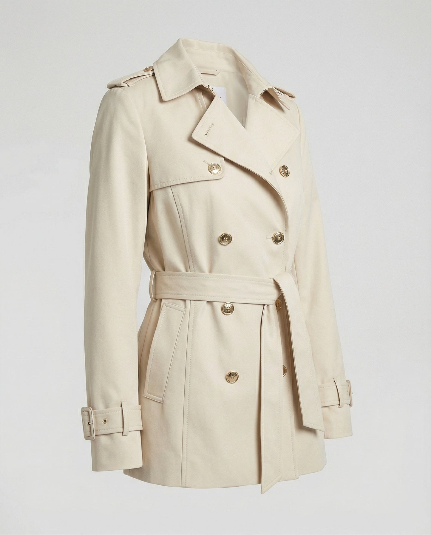 Damen Trenchcoat Leicht Apricotfarben Herbstmode