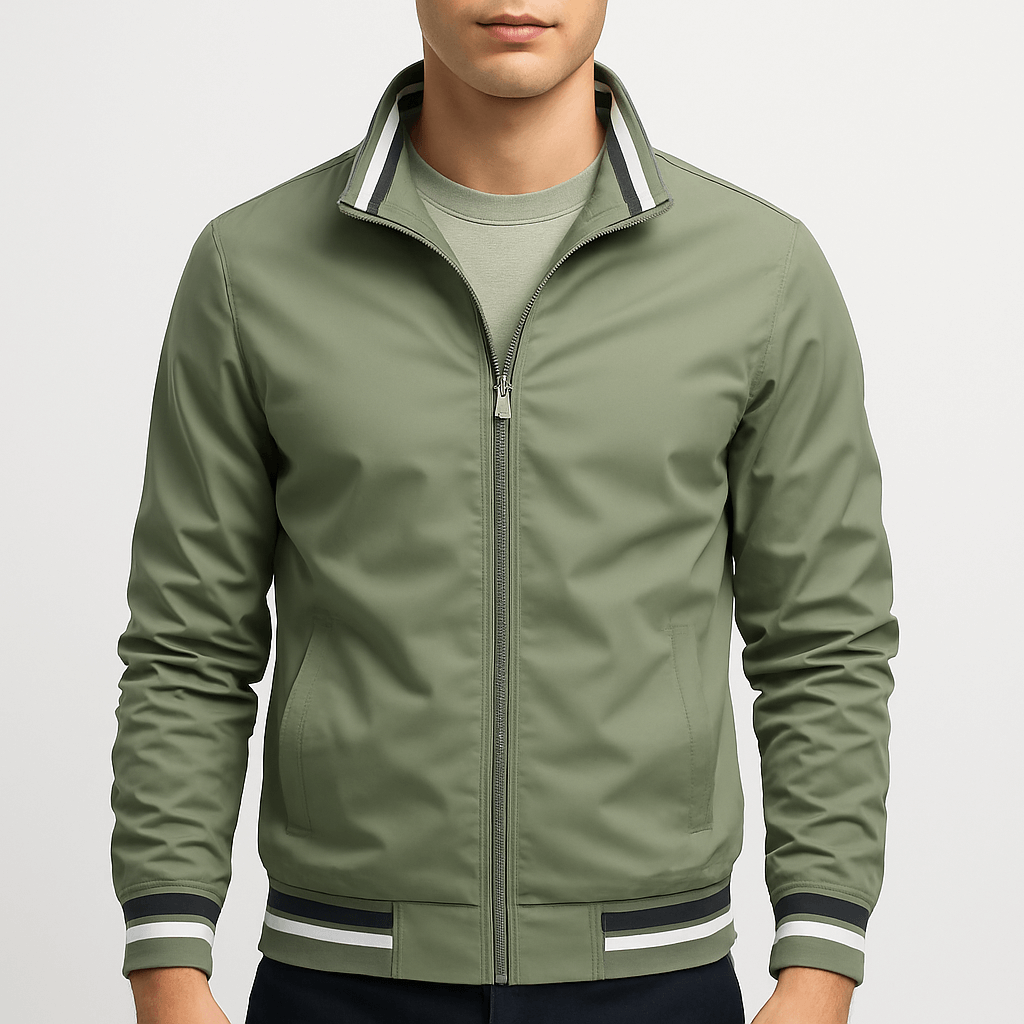 LUXEOUTFIT | Bomberjacke mit gestreiftem Kragen 4