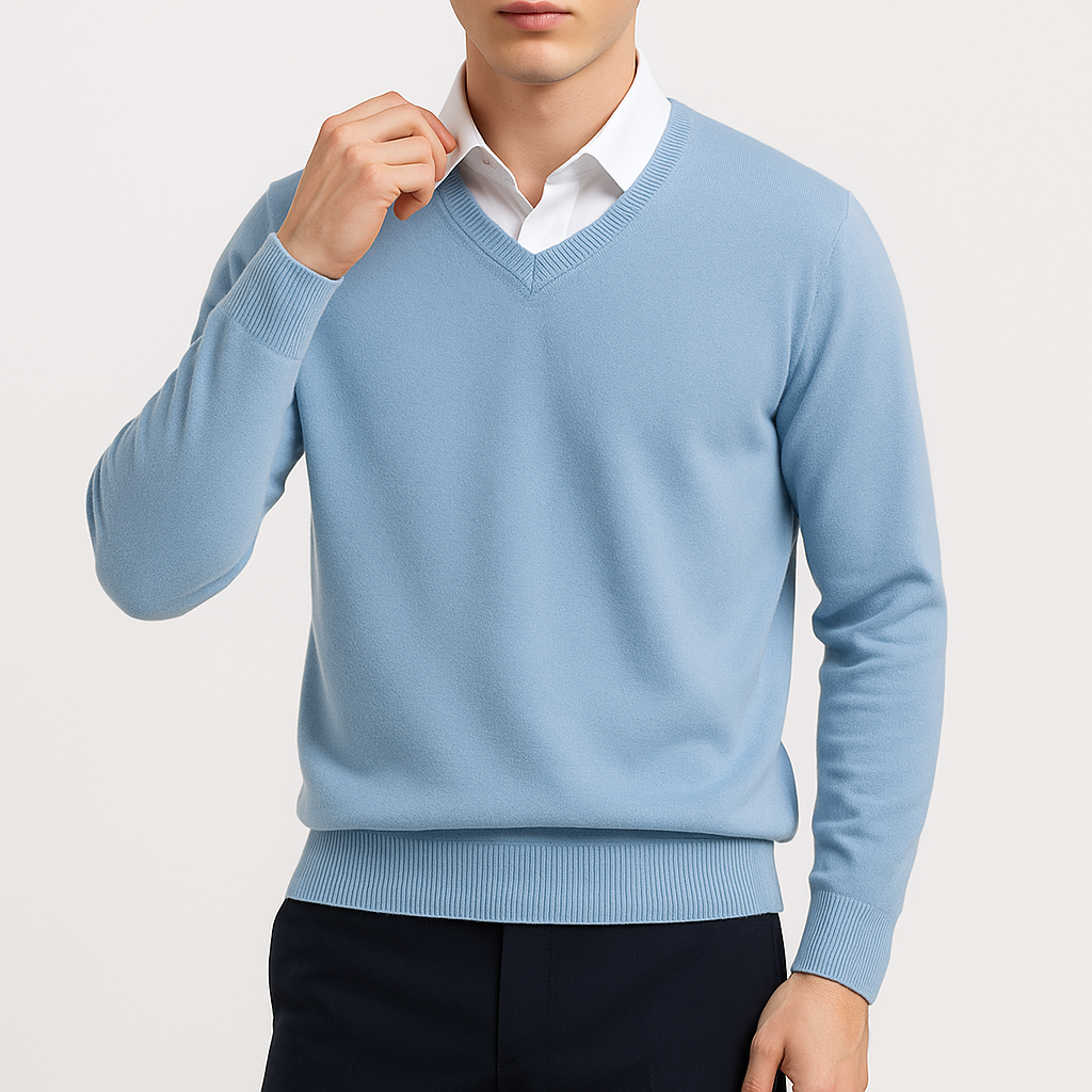 LUXEOUTFIT | Eleganter Pullover mit V-Ausschnitt 9