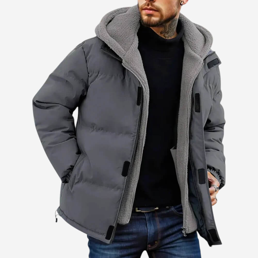 LUXEOUTFIT | Fleecegefütterte Winterpufferjacke 1