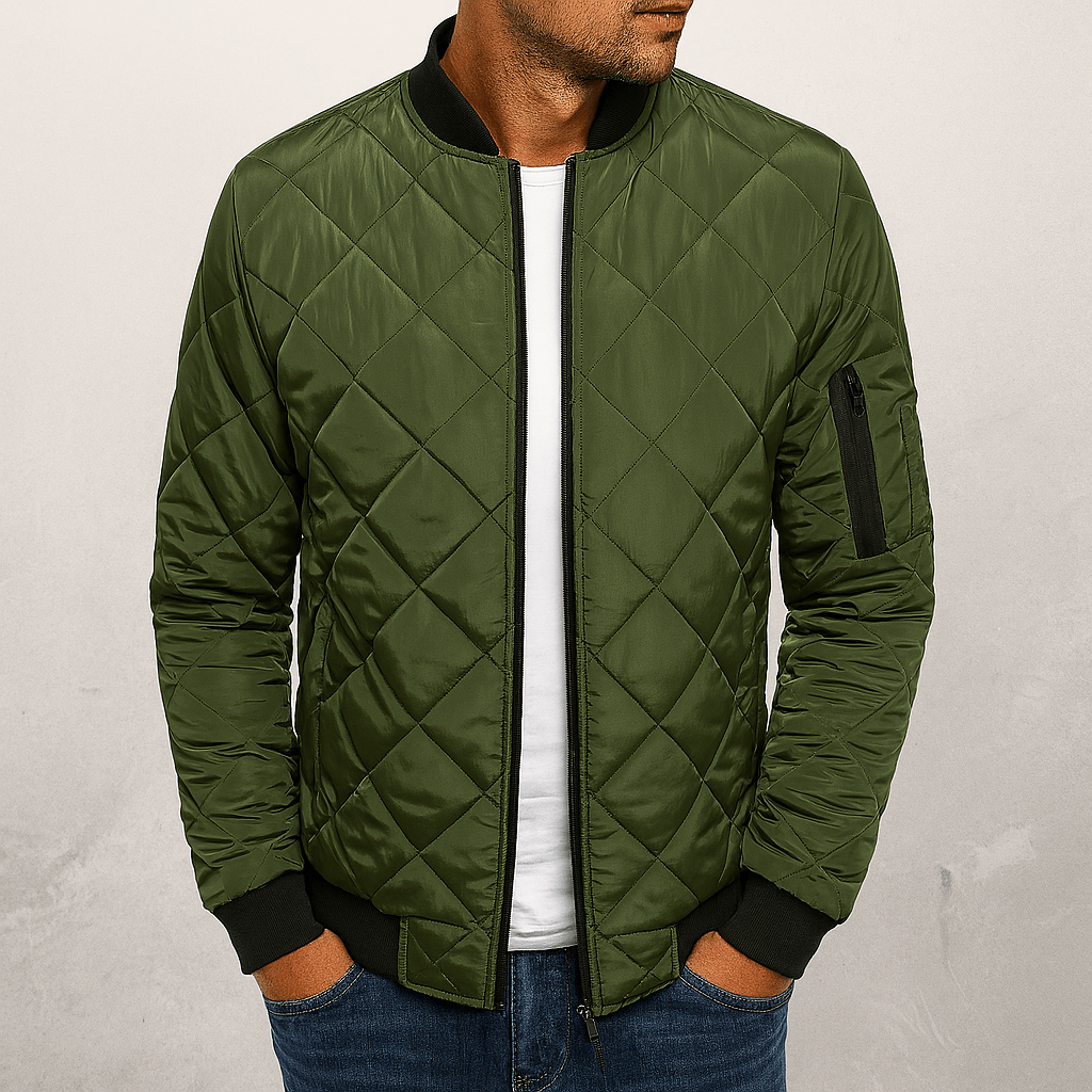 LUXEOUTFIT | Gesteppte Bomberjacke mit Rautenmuster 5