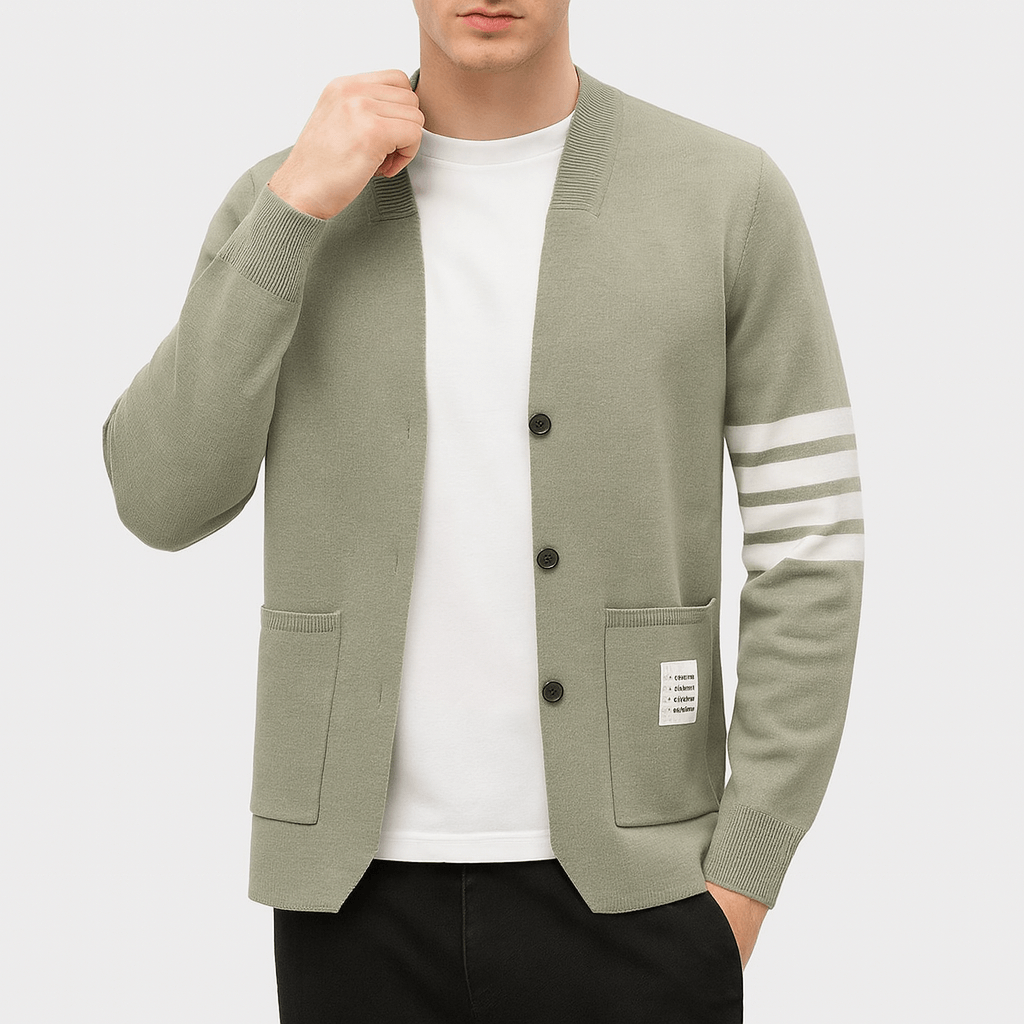 LUXEOUTFIT | Gestreifte Strickjacke 2