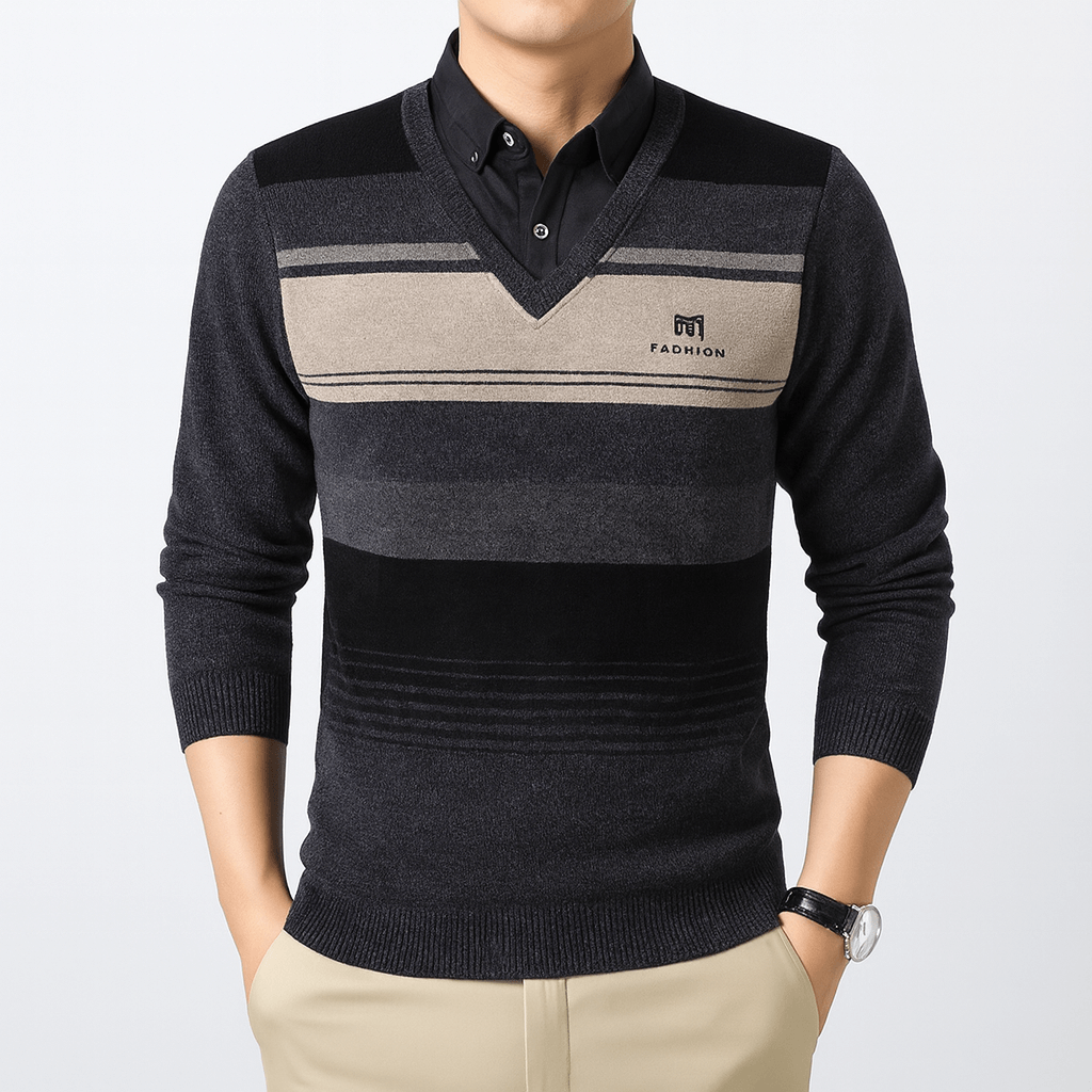LUXEOUTFIT | Gestreifter Pullover 3