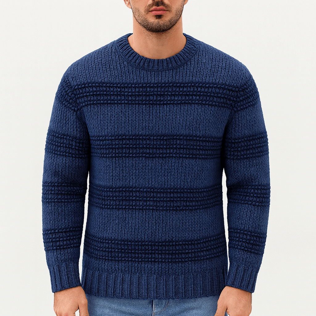 LUXEOUTFIT | Gestreifter Strickpullover 3