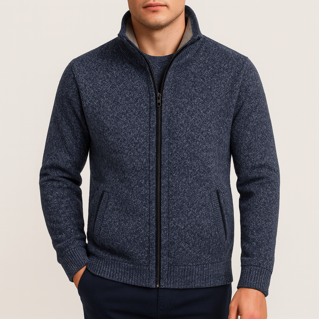 LUXEOUTFIT | Gestrickter Cardigan mit Reißverschluss 4