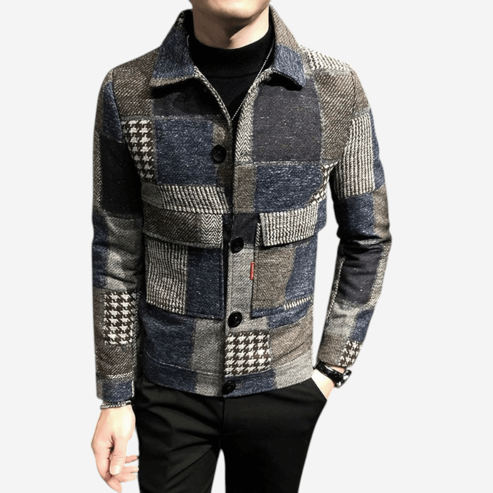 LUXEOUTFIT | Karierte Wolljacke 2