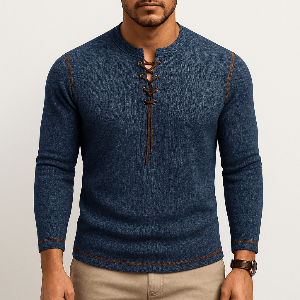 LUXEOUTFIT | Langarmhemd mit Rundhalsausschnitt 5