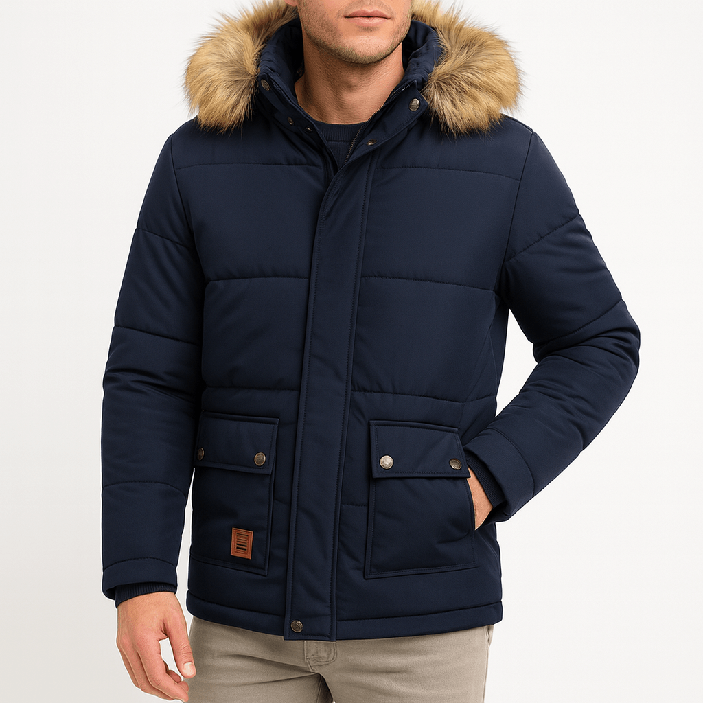 LUXEOUTFIT | Pufferjacke mit Kunstpelzfutter 1
