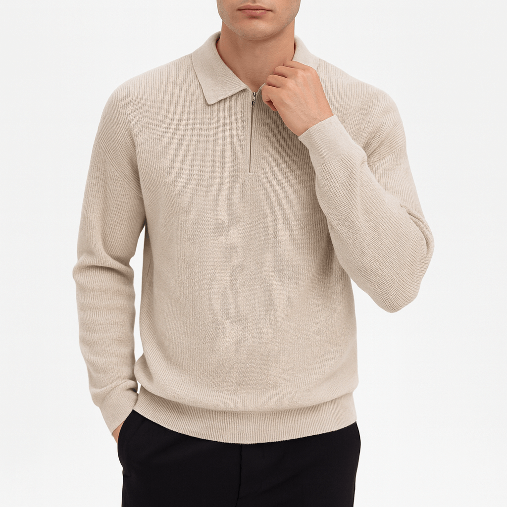 LUXEOUTFIT | Pullover mit halbem Reißverschluss 2