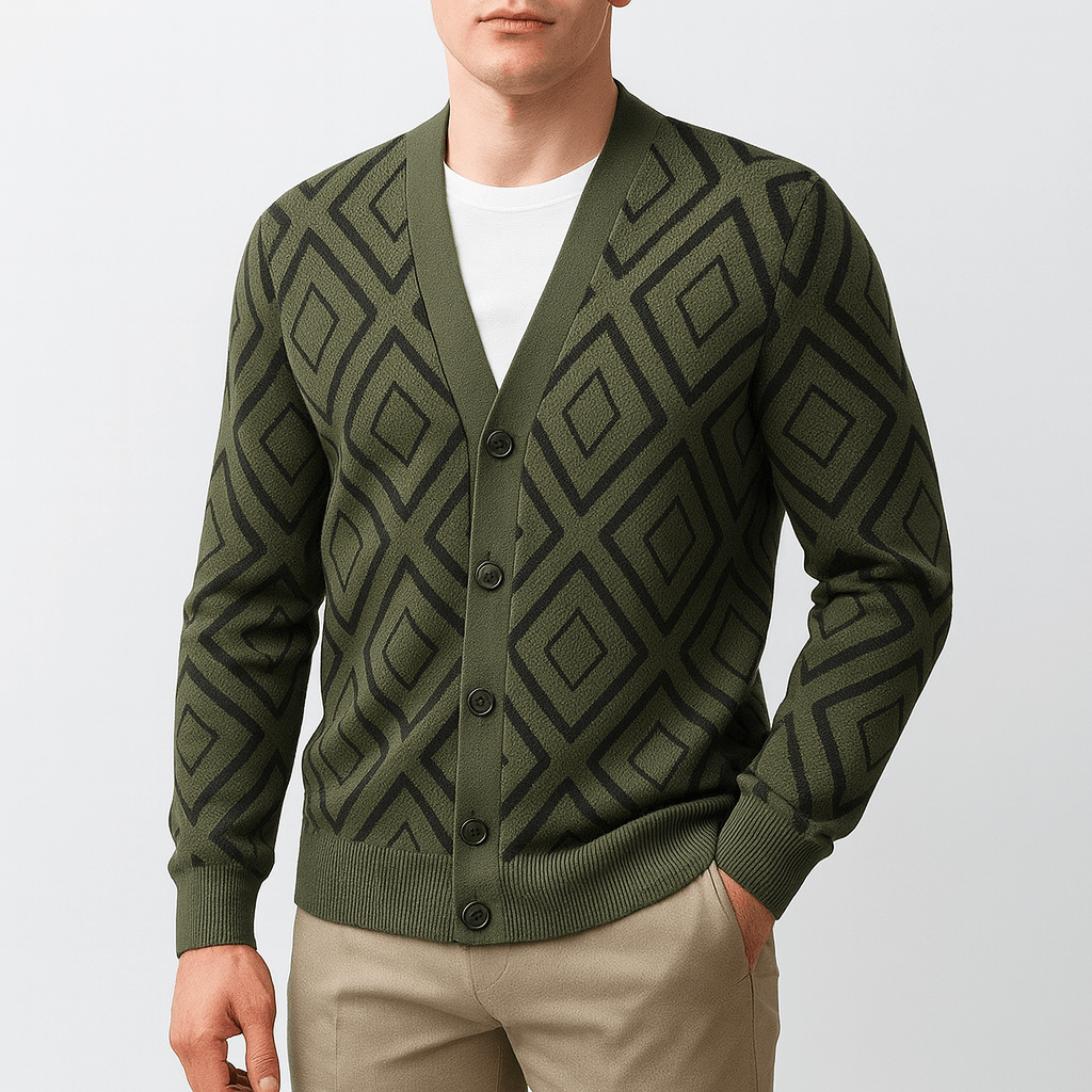 LUXEOUTFIT | Schmaler Jacquard-Cardigan 4