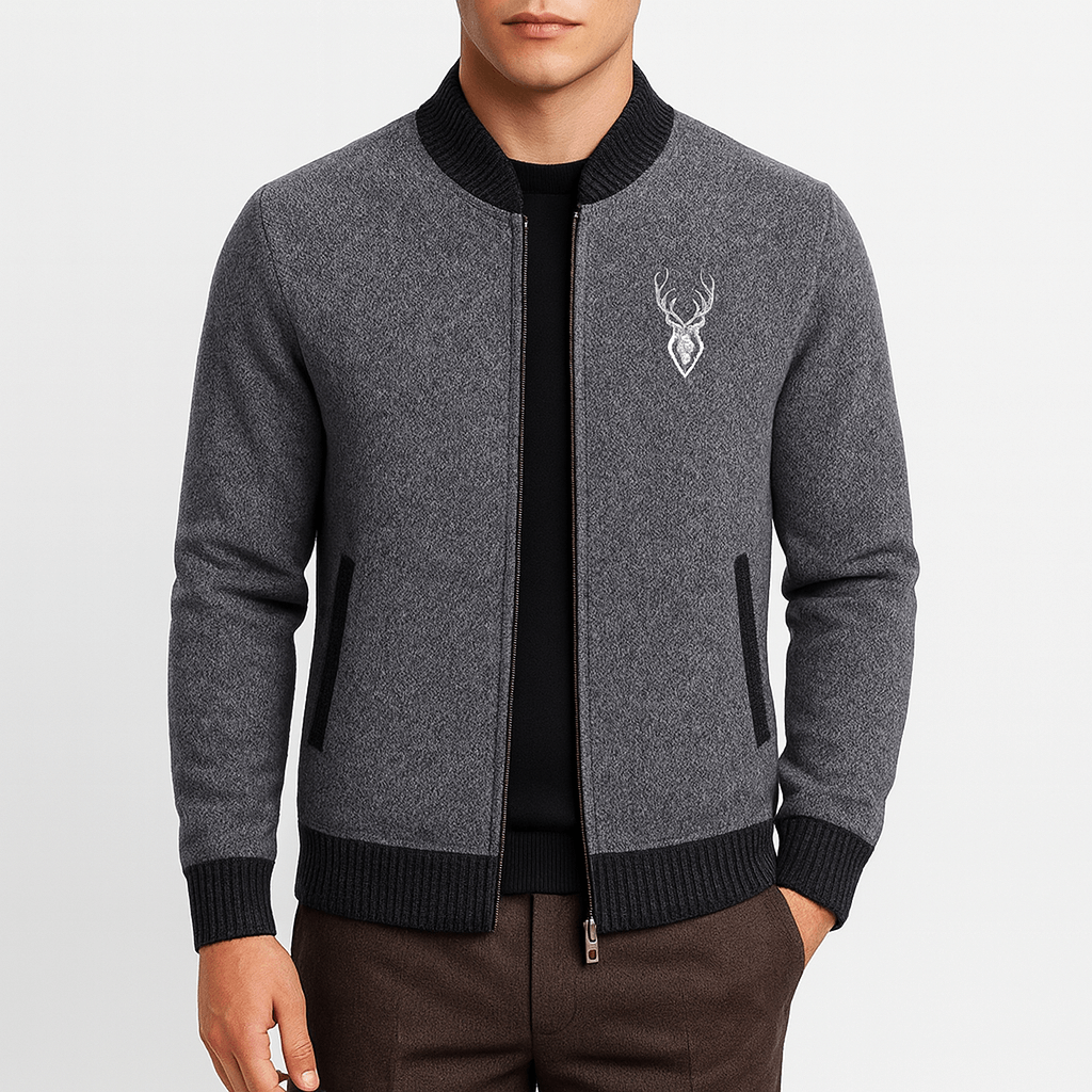 LUXEOUTFIT | Strick-Sweatshirt mit Reißverschluss 3