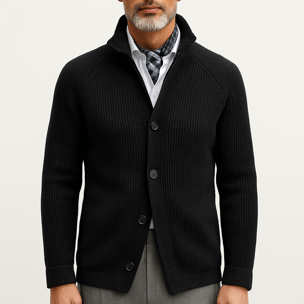 LUXEOUTFIT | Strukturierte Strickjacke 4