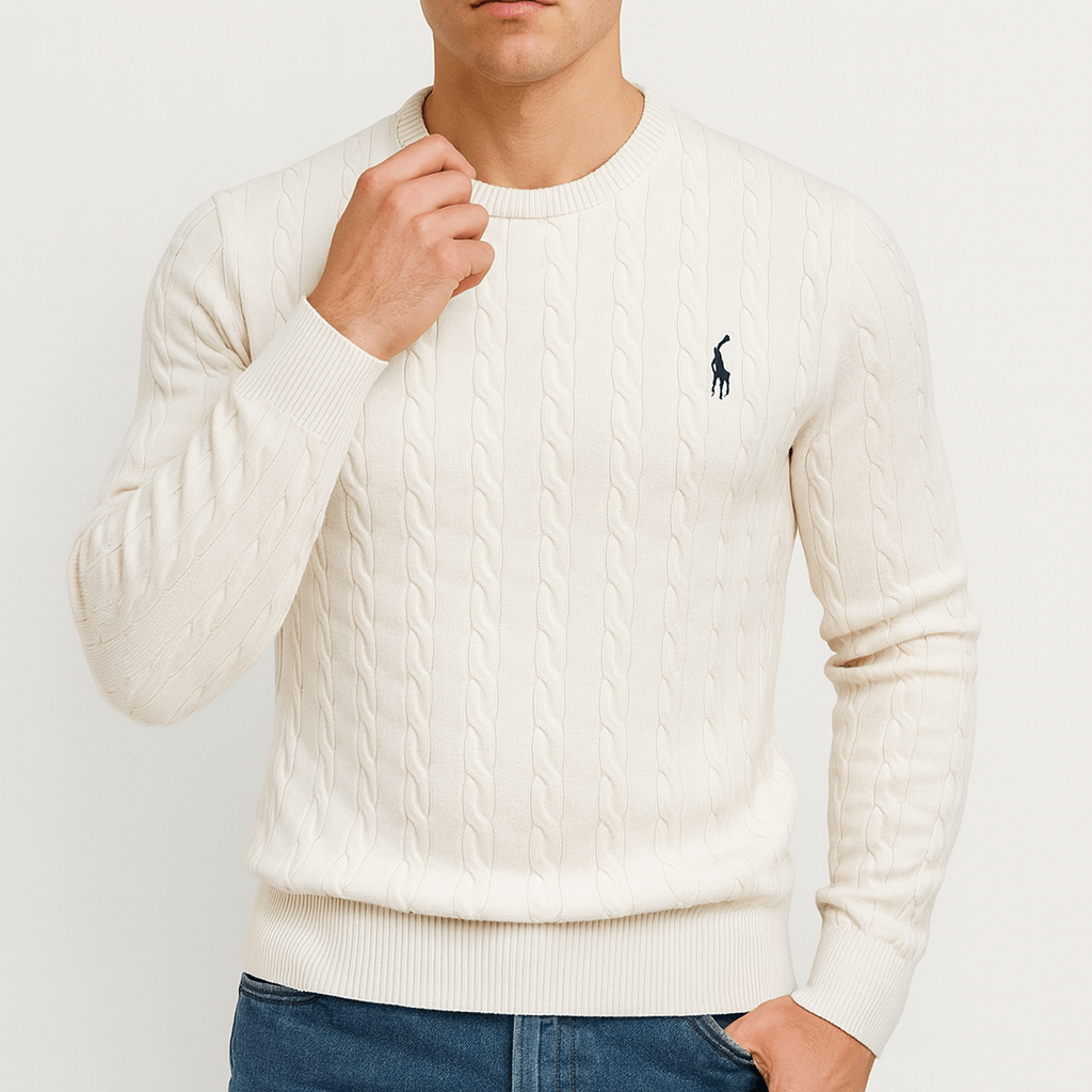 LUXEOUTFIT | Sweatshirt mit Zopfmuster 5