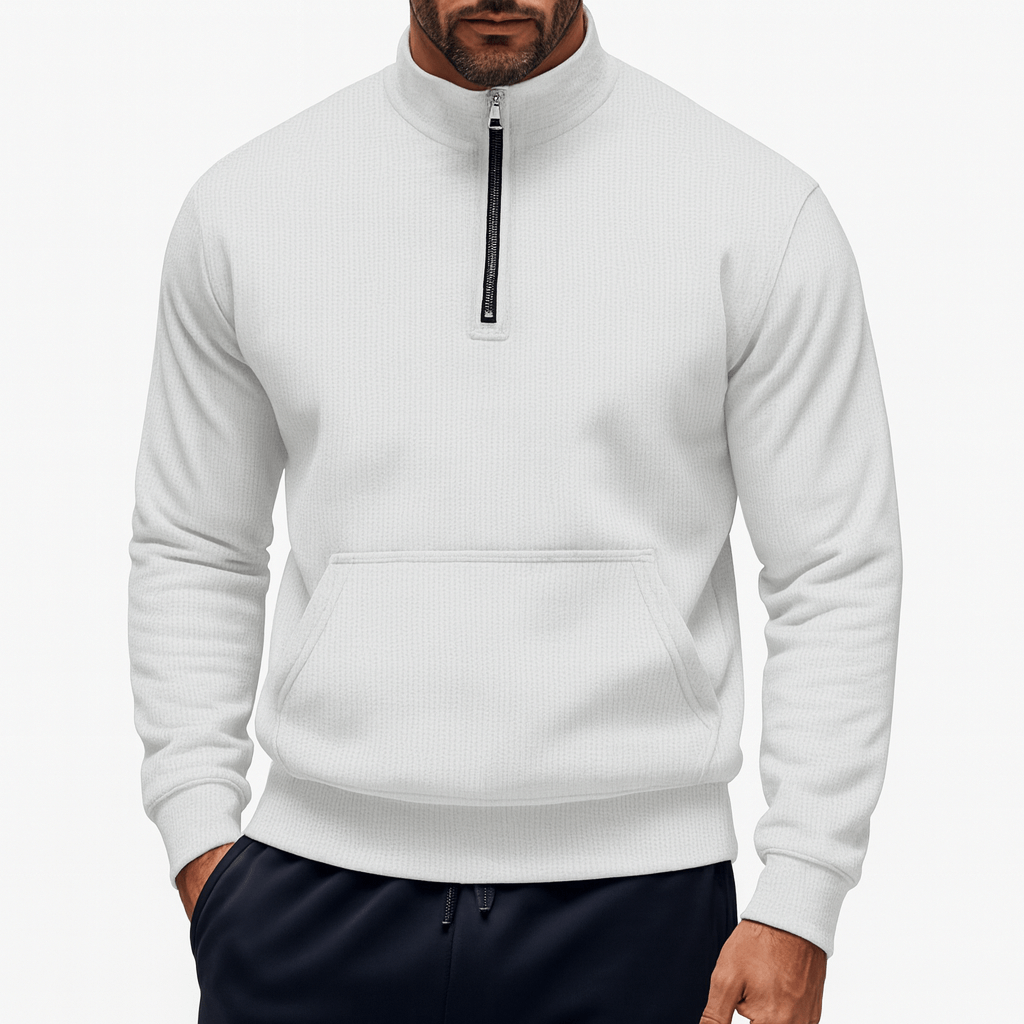 LUXEOUTFIT | Sweatshirt mit halbem Reißverschluss 4