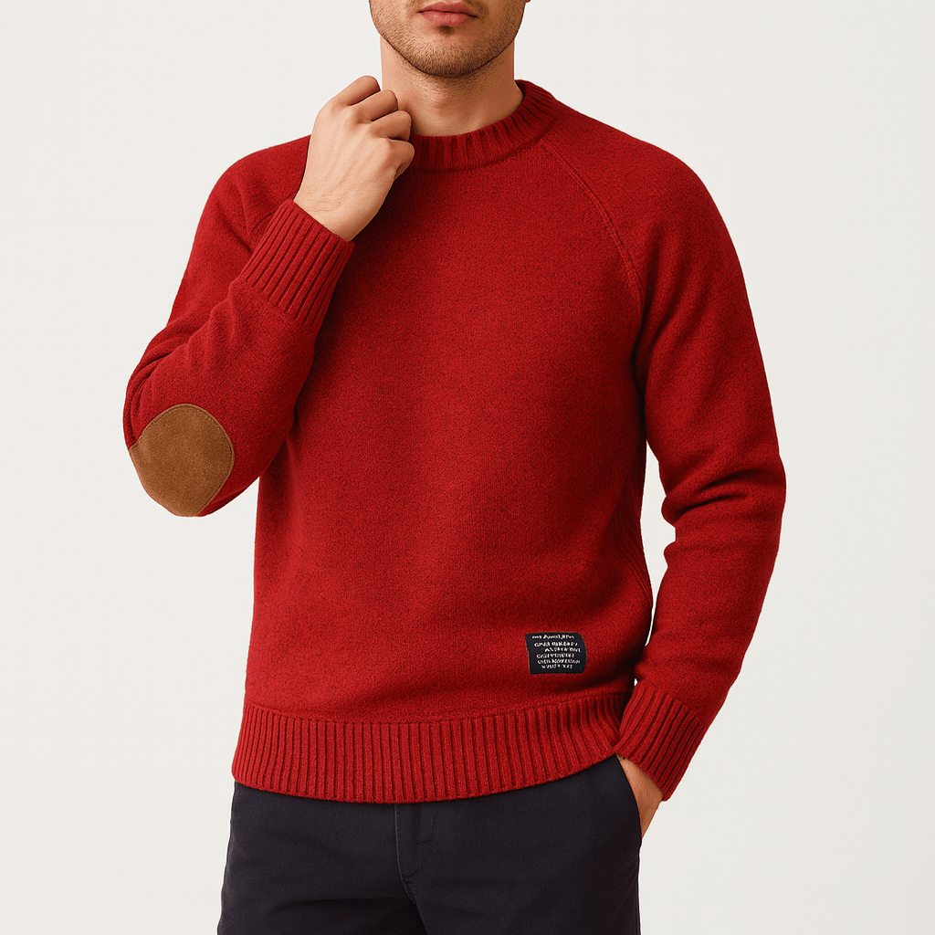 LUXEOUTFIT | Wollpullover mit Patches 3