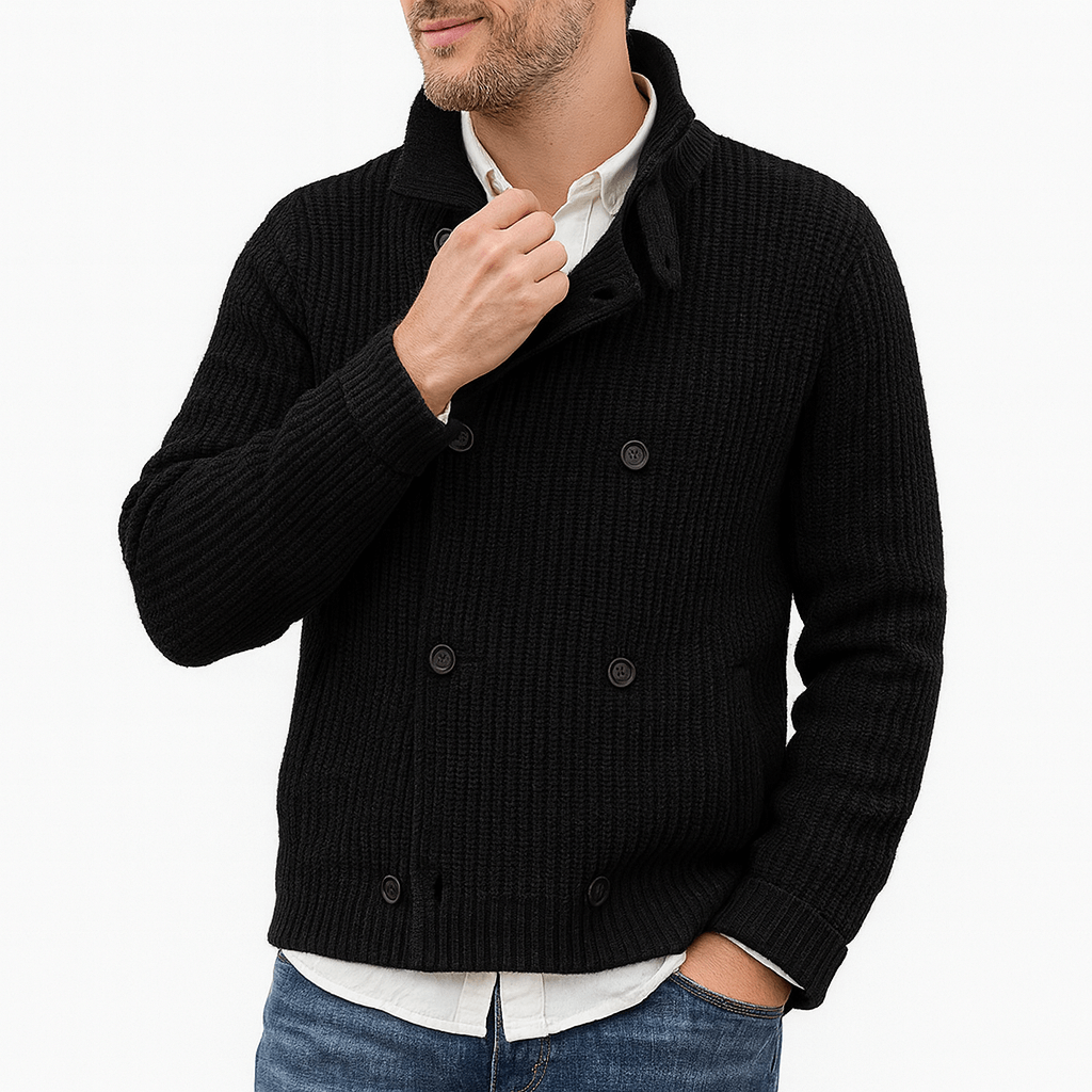 LUXEOUTFIT | Zweireihiger Strickcardigan 3