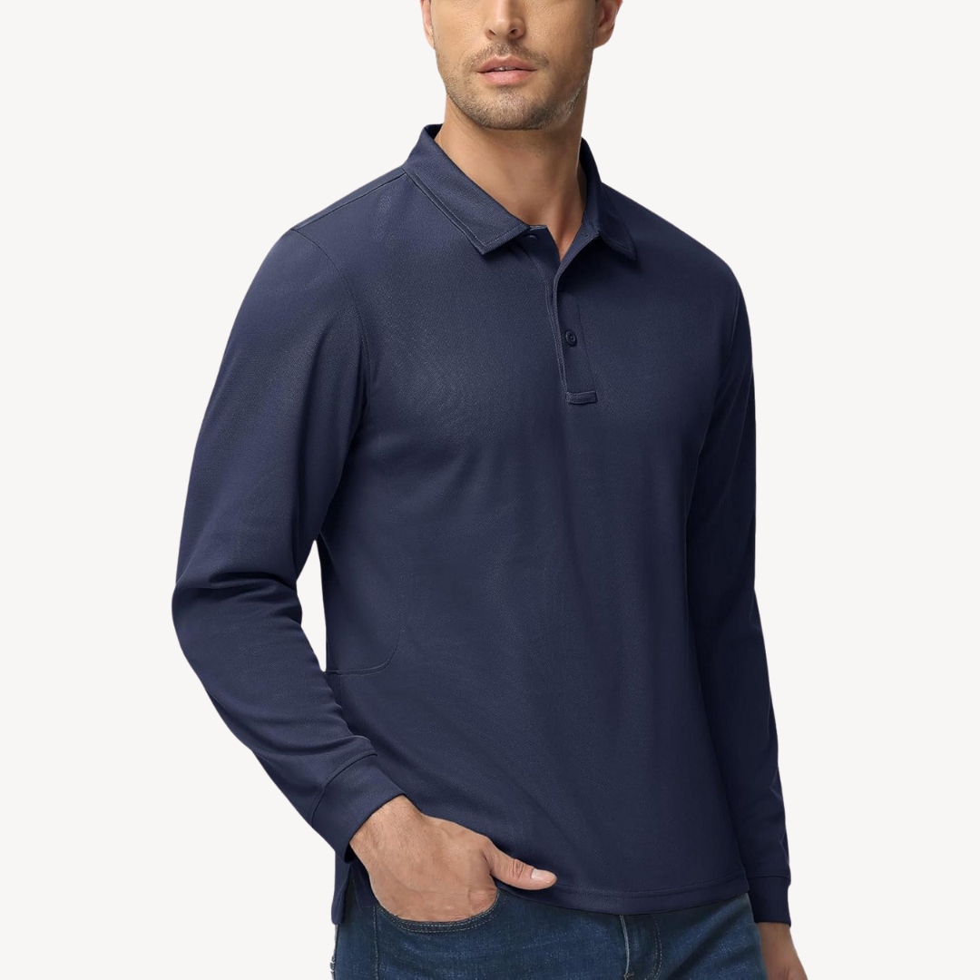 Langarm-Poloshirt für Herren | Loravelle 11