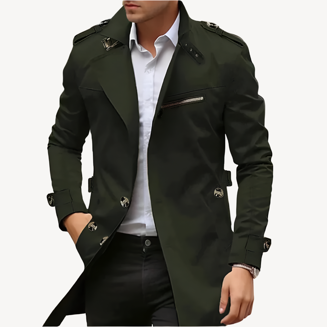 Lässiger Slim Fit Trenchcoat für Herren | Loravelle 4