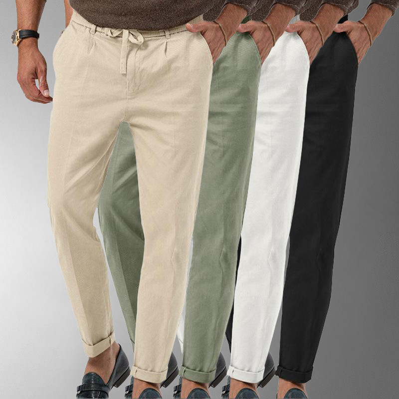 Leinenhose – atmungsaktive, schmal geschnittene Sommerhose für Herren-Chaps Herrenmode