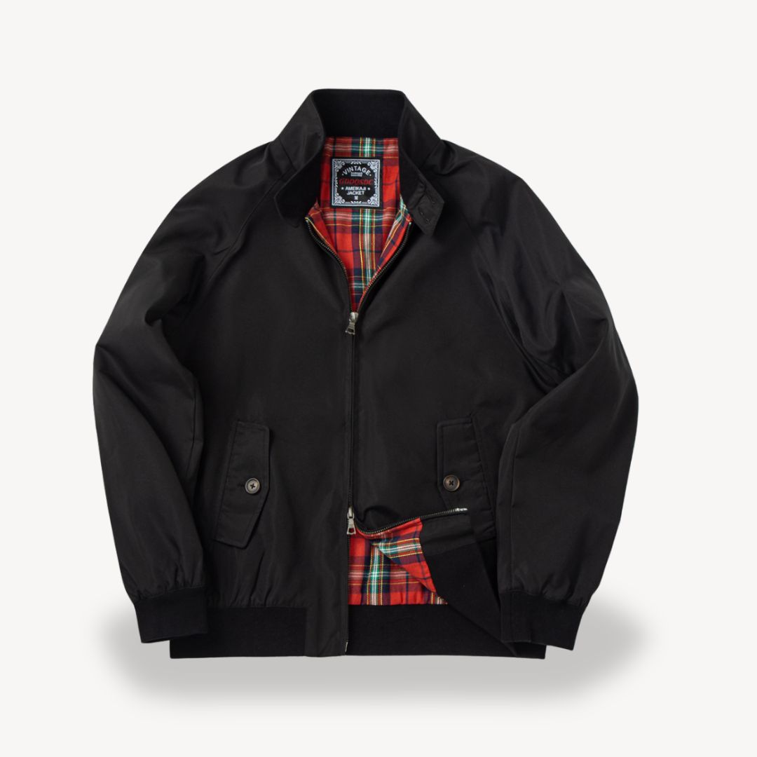 Loravelle | Harrington-Jacke mit kariertem Futter für Herren 5