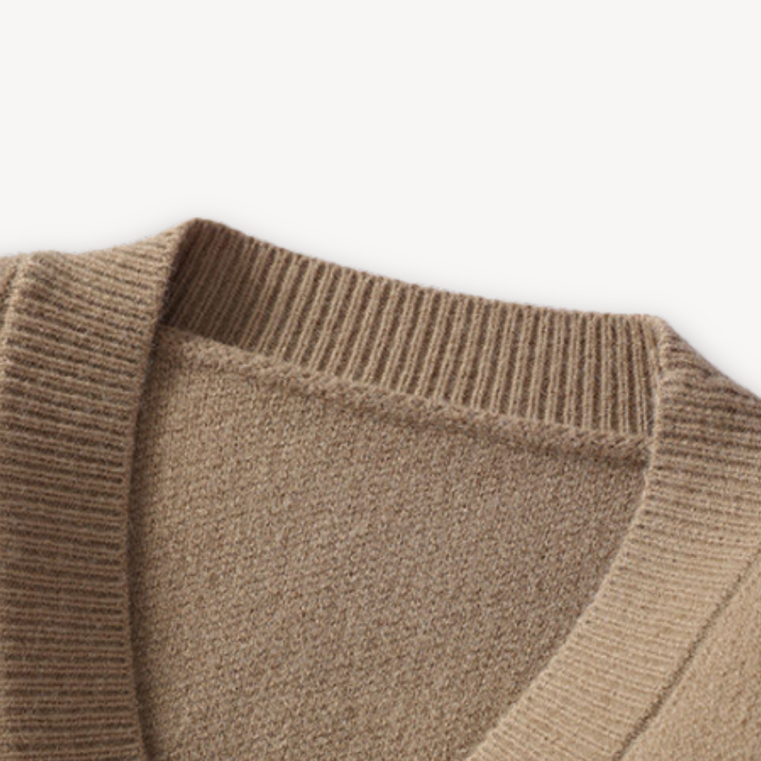 Loravelle | Herren-Strickjacke – zum Knöpfen, weiche Wollmischung, lässige Winterkleidung 8