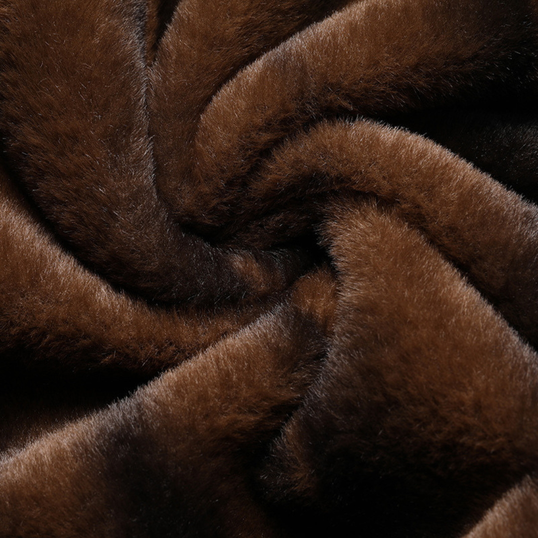 Loravelle | Herren-Winterjacke aus Wollmischung – Pelzgefütterte, warme Oberbekleidung 8