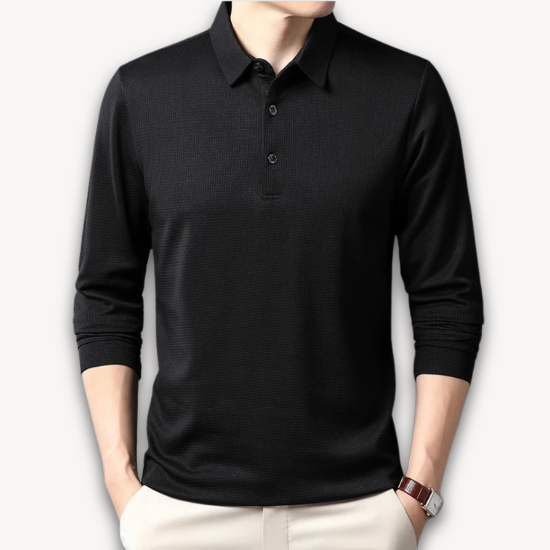 Loravelle | Herren Business Casual Polo T-Shirt – Bequemes Langarm-Sommeroberteil 5