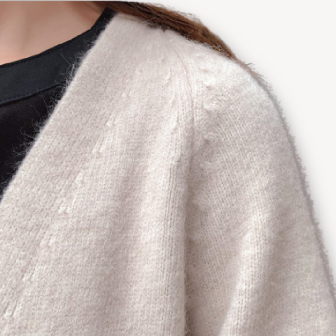 Loravelle | Kaschmir-Cardigan für Damen – Lange offene Vorderseite 7