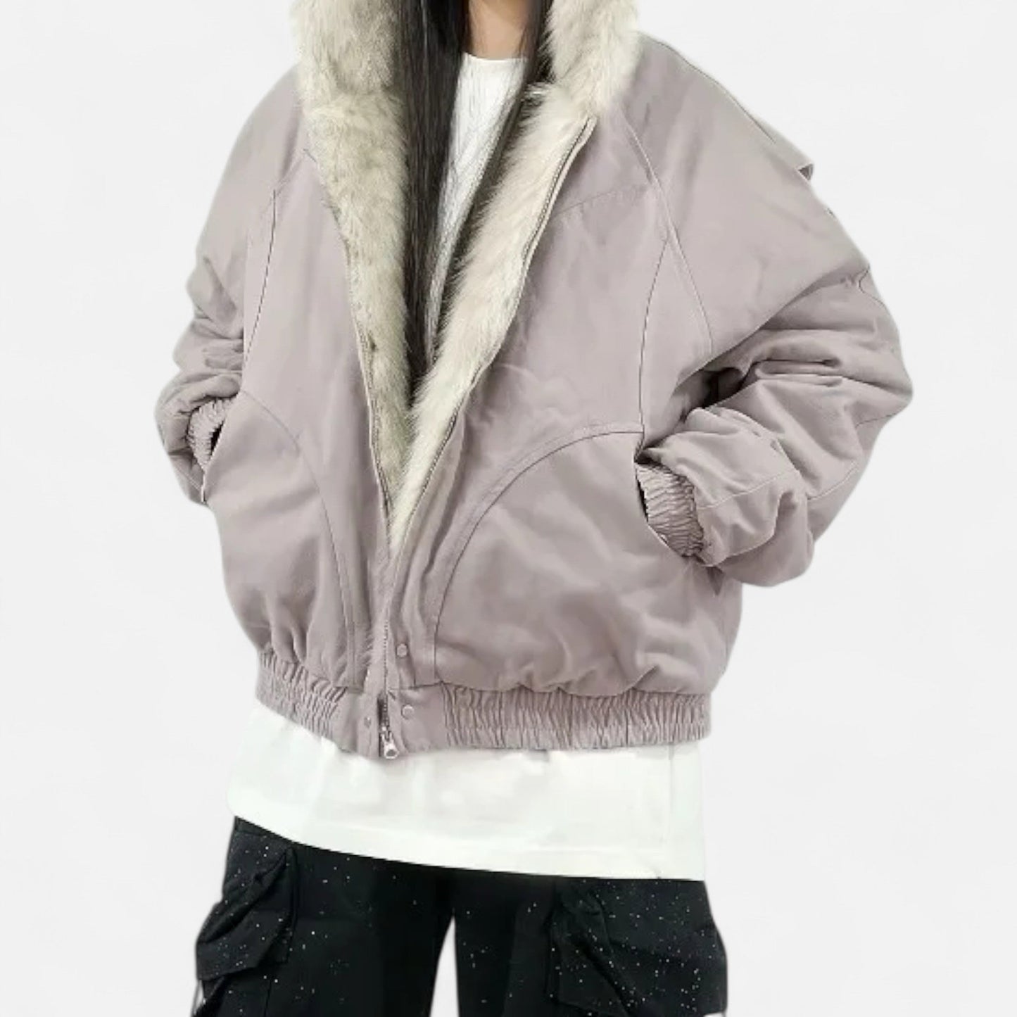 Maison Dresson | Damen Wintermantel mit Kapuze – Pelzkragen im Vintage-Stil 6