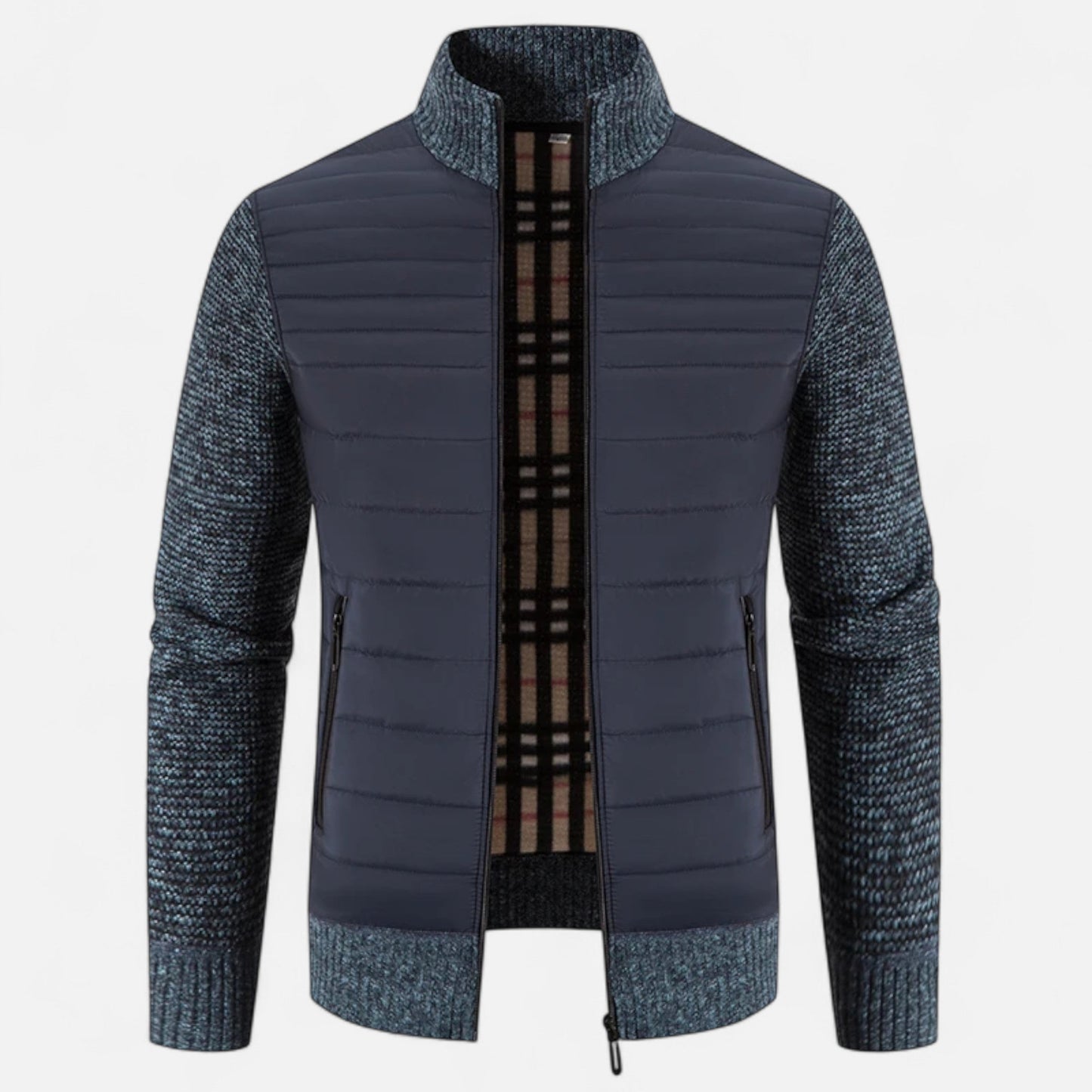 Maison Dresson | Fleece-Patchworkjacke mit Stehkragen für Herren 9