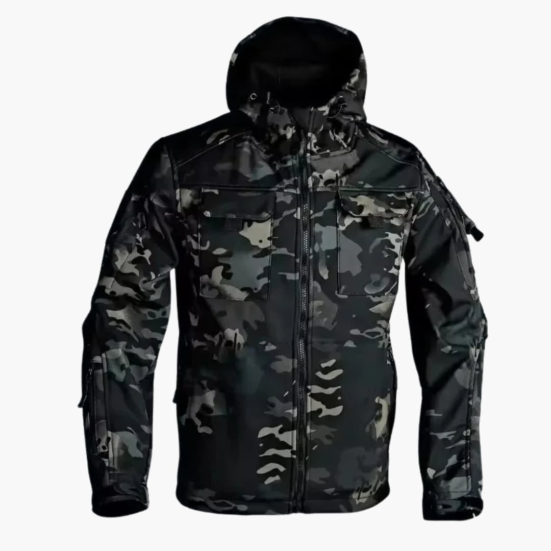 Männer Softshell Jacke mit Kapuze und mehreren Taschen 3