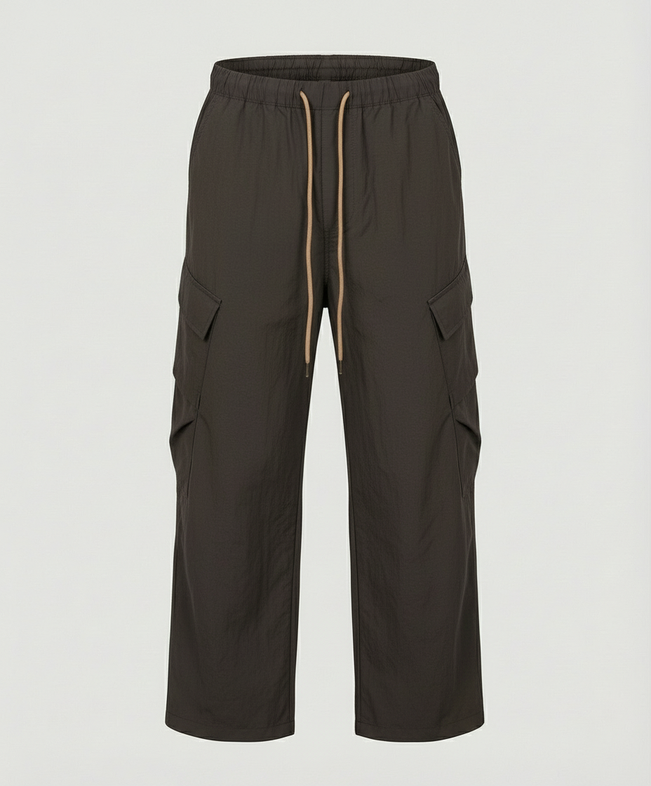 Damen Hose Freizeit Utility-Style Weite Bein mit großen Taschen