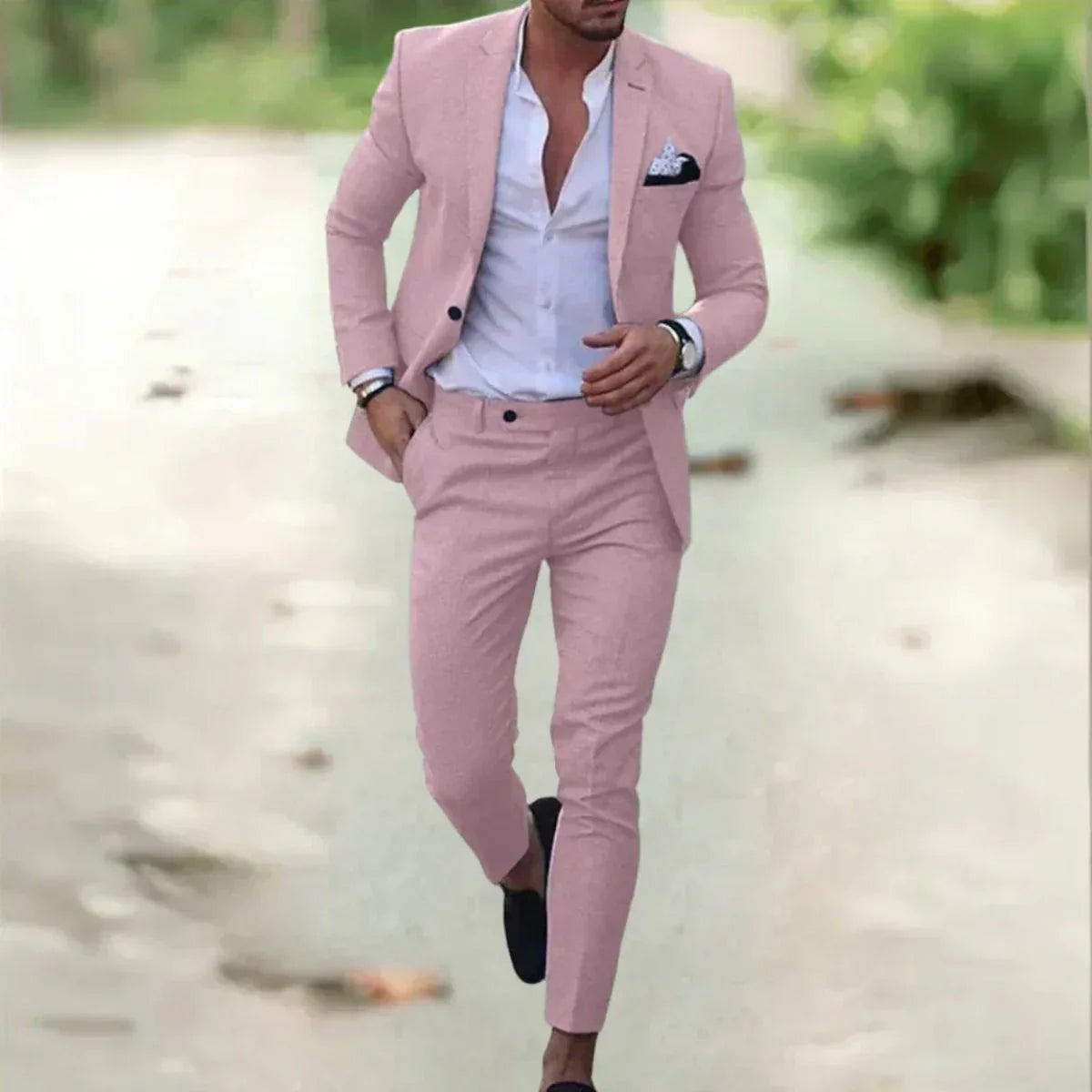 Herren Hochzeitsanzug Set Elegant Schwarz