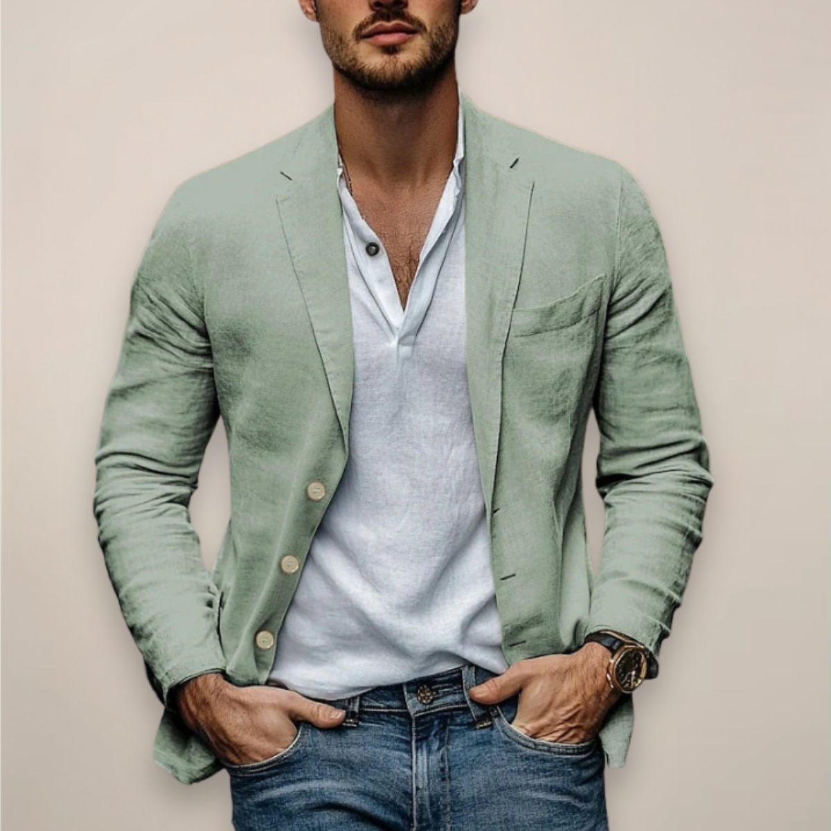 Herren Blazer Sommer Modern Leicht