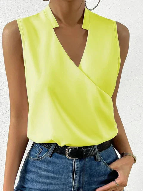 Damen-Top V-Ausschnitt Elegantes Sommer-Oberteil