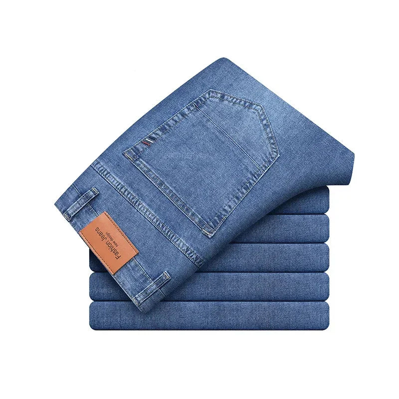 Herren Jeans Baumwolle Bequem Elegant