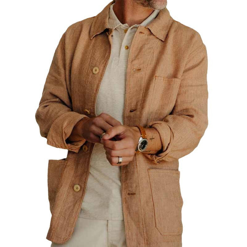 Herren Kordjacke Lässig Modern Schnitt