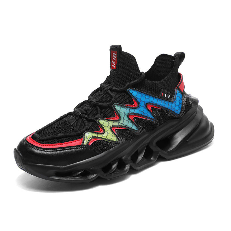 Damen Laufschuhe Sportlich atmungsaktiv mit Wellenmuster