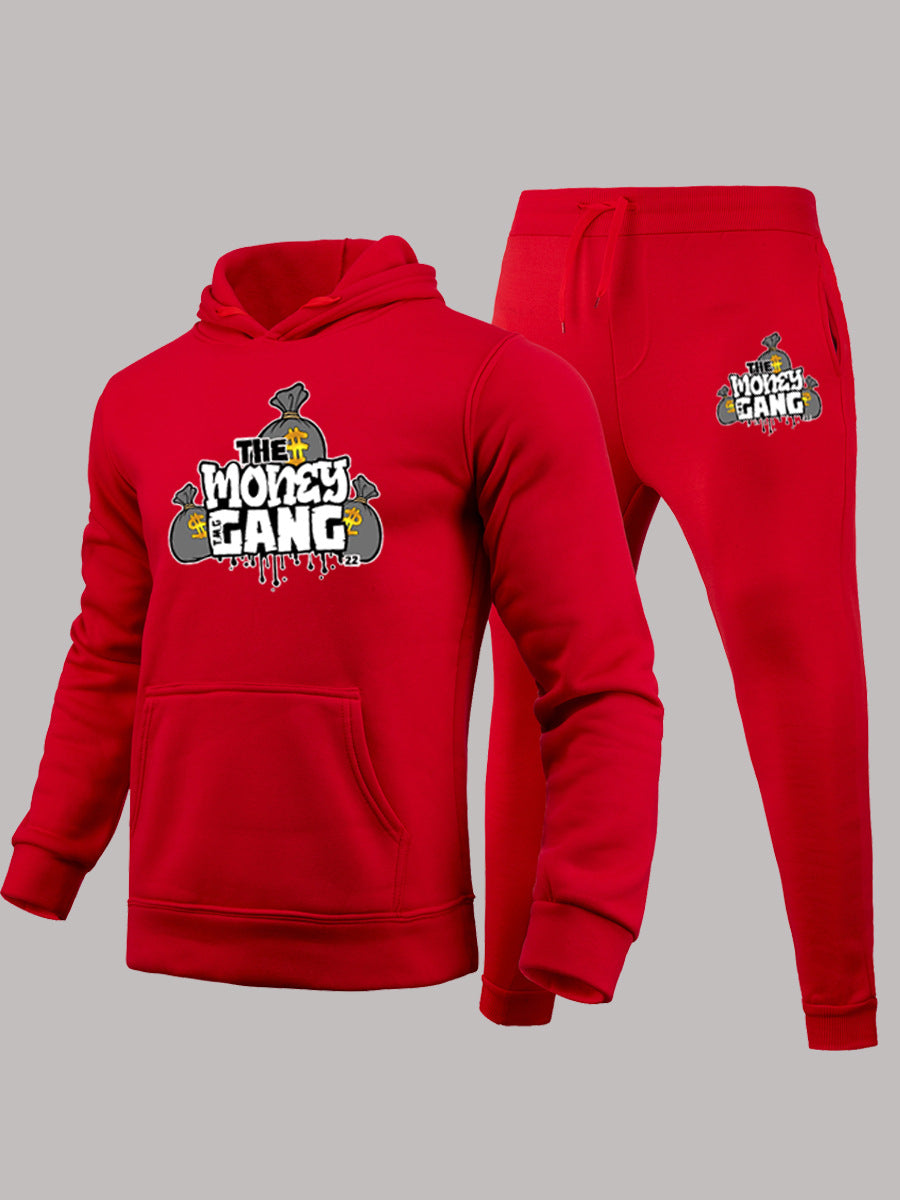 Herren Sportset Hoodie Jogginghose Mit Grafikdruck