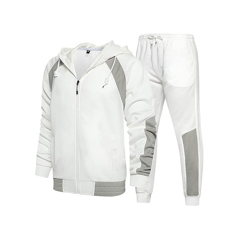 Herren Sportset Kapuze Taschen Jogginganzug Modern
