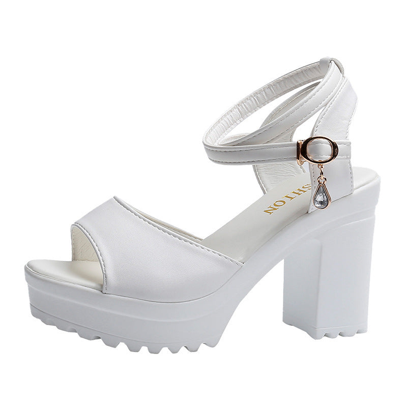 Damen Sandaletten Hochzeitsschuhe Elegante Plateausohlen