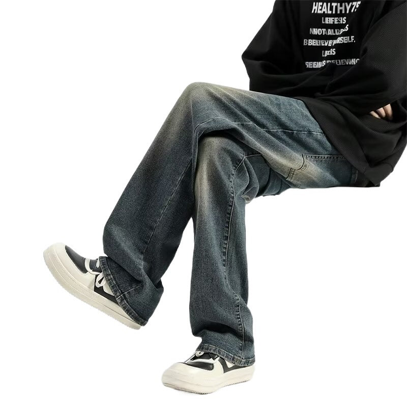 Herren Jeans Vintage Denim Lässig Berlin Style