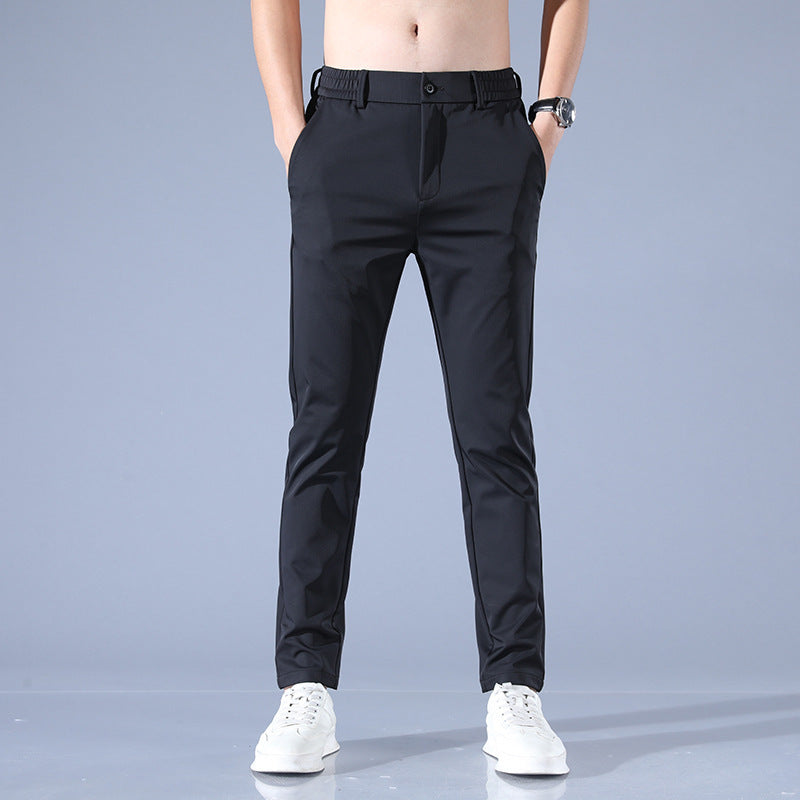 Herren Slim Fit Businesshose Elegant Schwarz