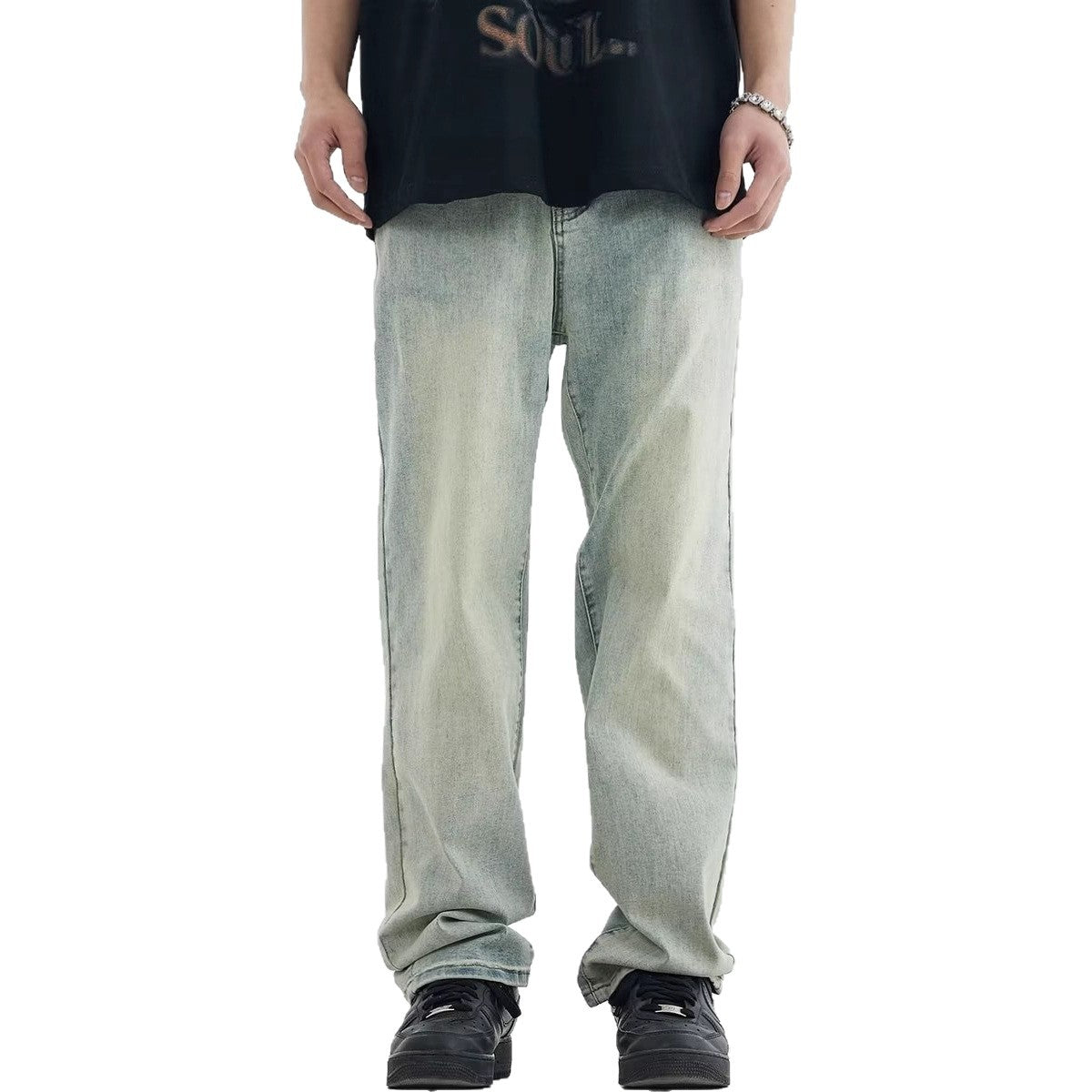 Herren Jeans Niedriger Bund Relaxed Fit Denim