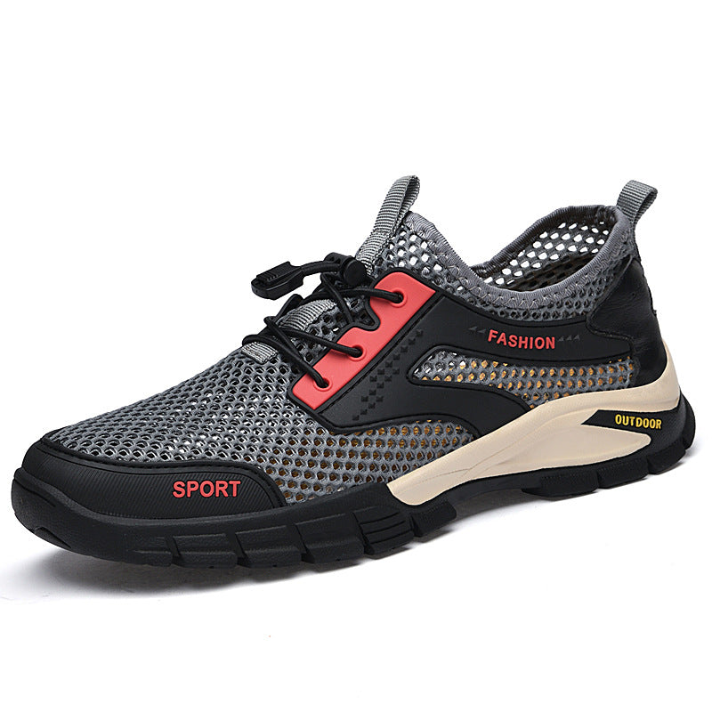 Damen Sport Sneaker Atmungsaktiv Schnellverschluss Laufschuhe