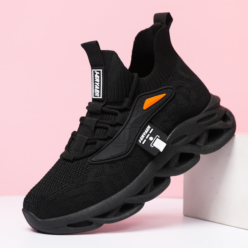 Damen Sneaker Sport Strick Laufsohle Rutschfest