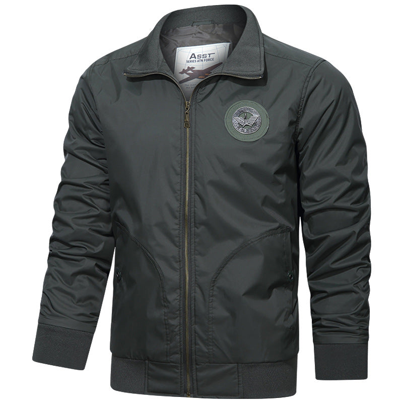Leder Pilotenjacke Herren Lässig Modern