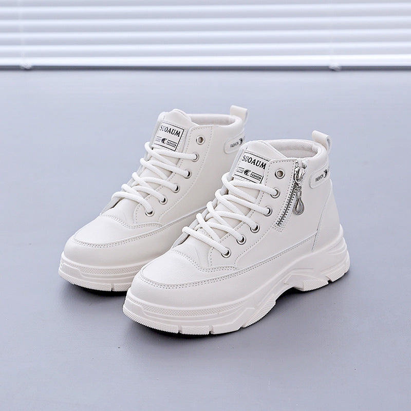 Damen Sneaker High-Top bequem rutschfest Schwarz