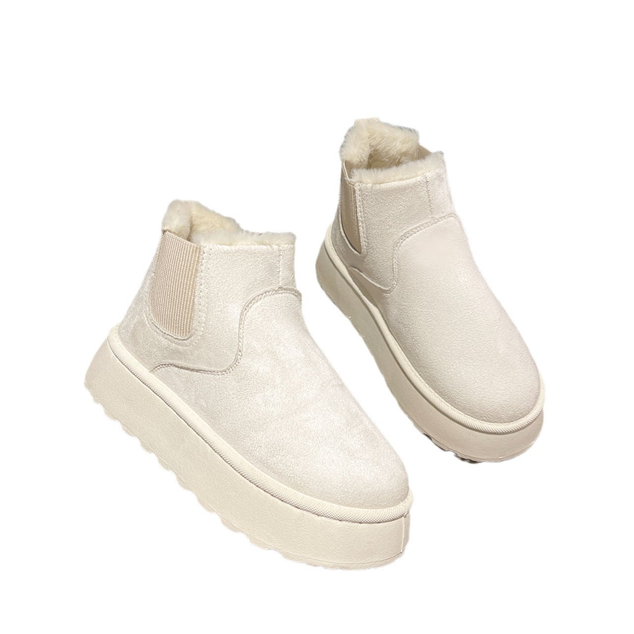 Damen Winterboots Warm Fleece gefüttert Elastisch